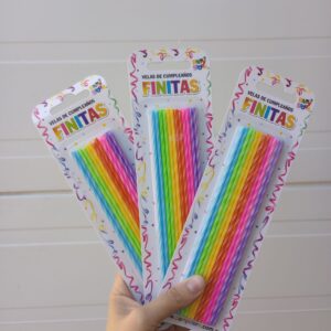 Velas Finitas Multicolor 17cm x24u