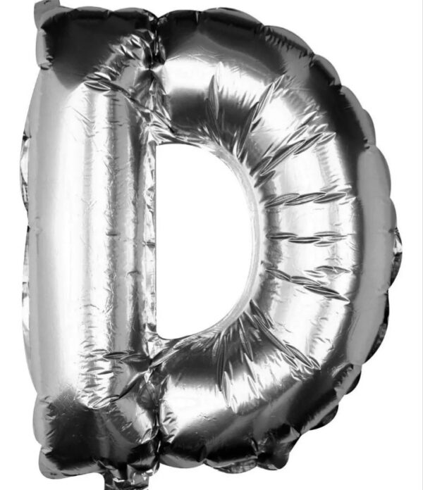 Globo Letras 40cm Plata D x5u