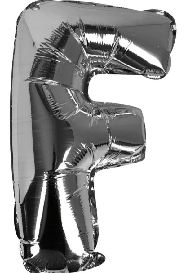 Globo Letras 40cm Plata F x5u