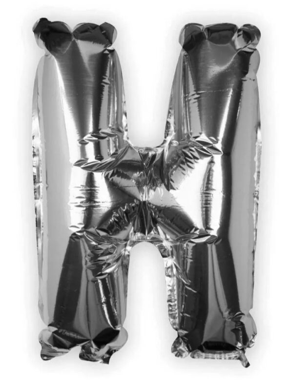 Globo Letras 40cm Plata H x5u