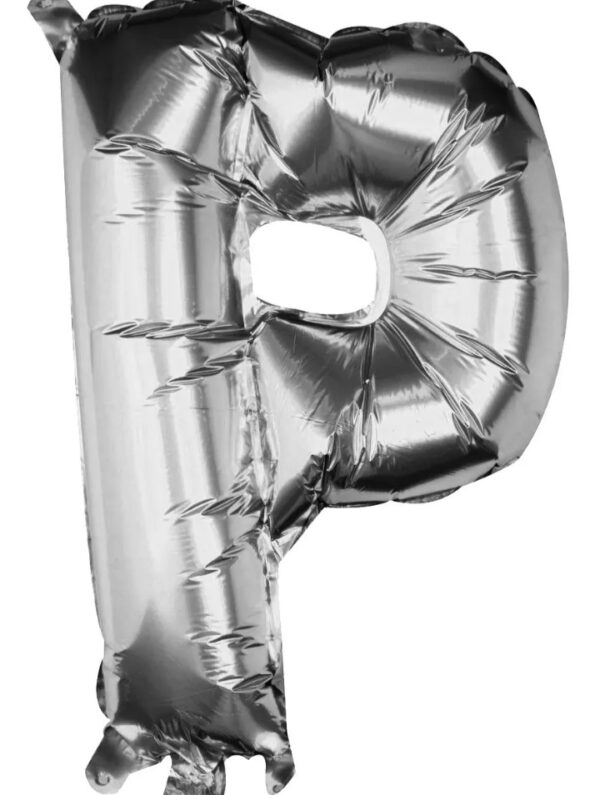Globo Letras 40cm Plata P x5u