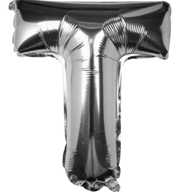 Globo Letras 40cm Plata T x5u