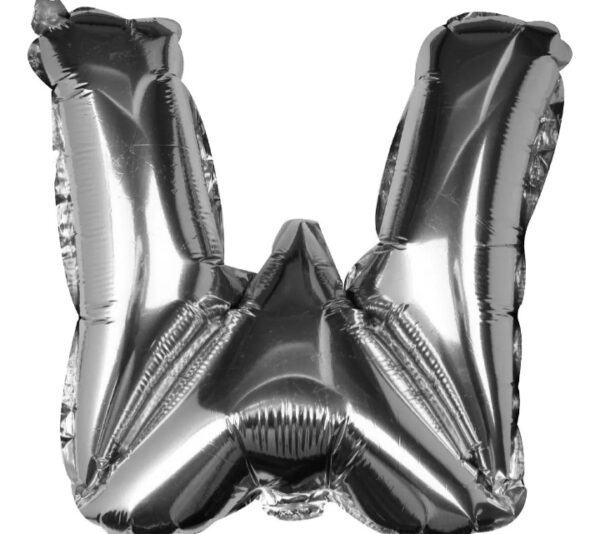 Globo Letras 40cm Plata W x5u