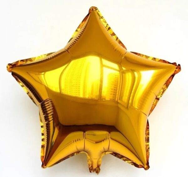 Globo Estrella 23cm Dorado x10u