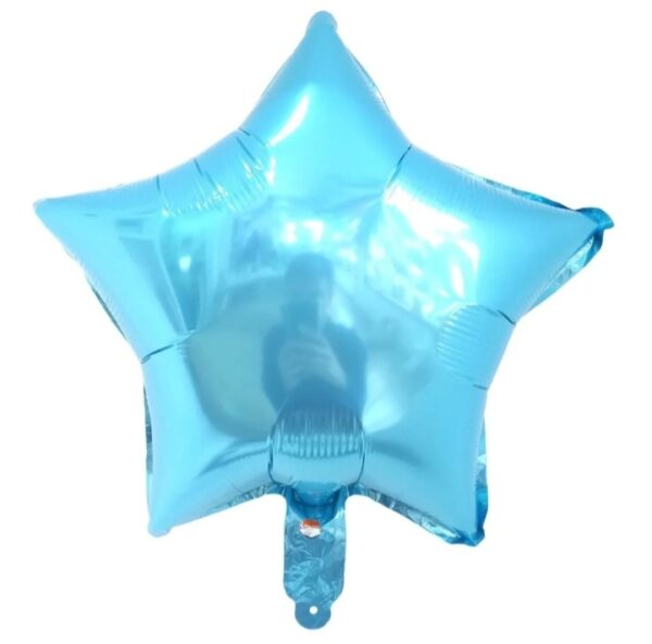 Globo Estrella 40cm Celeste x10u