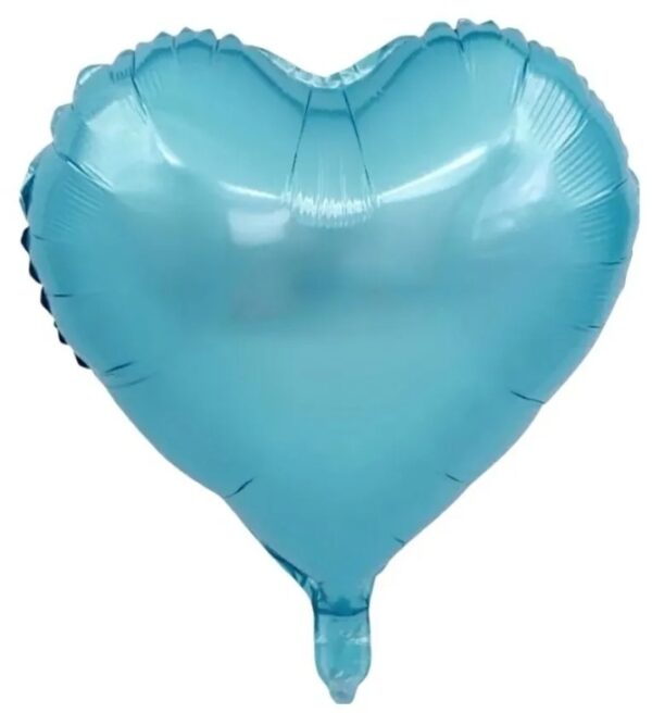 Globo Corazón 40cm Celeste x10u