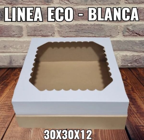 Pack de 10 Caja Desayuno Blanca 30x30
