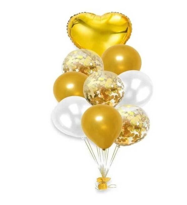 Set Color 9 piezas - Oro con Blanco