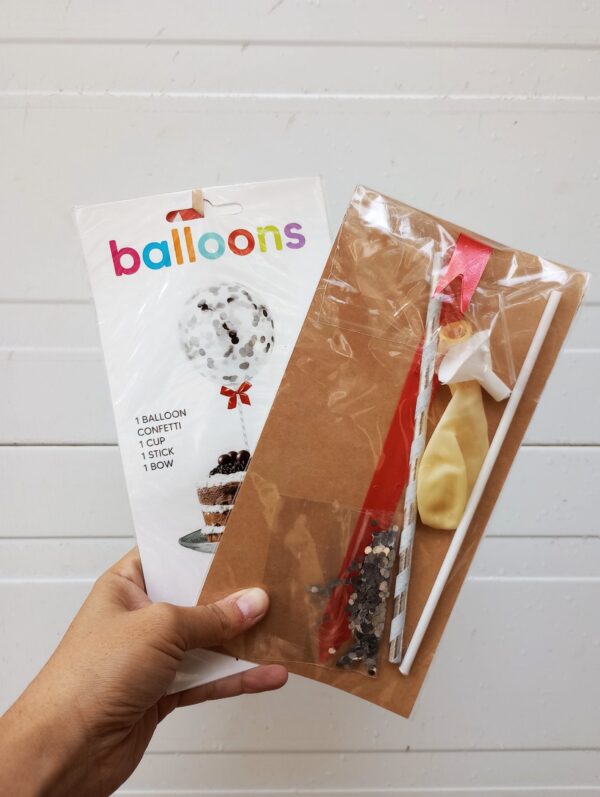 Globos Confettis Torta Plata