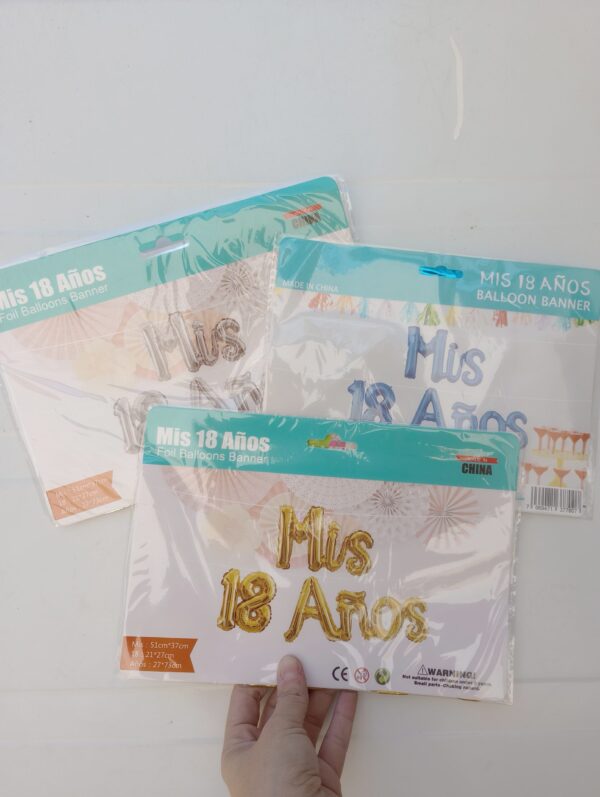Bulto x3 Set Mis 18 Años Cursiva - Surtidos