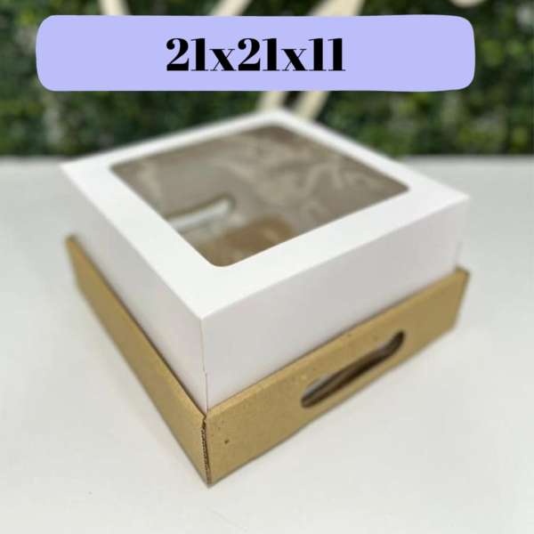 Pack de 50 Caja Desayuno Blanca 21x21x12