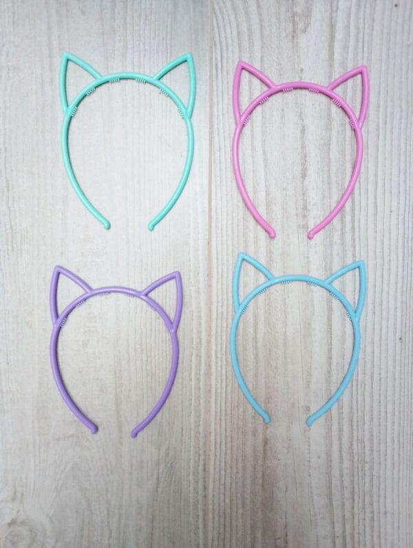 Vincha Gatito Plástica fluor x12u - Surtidas