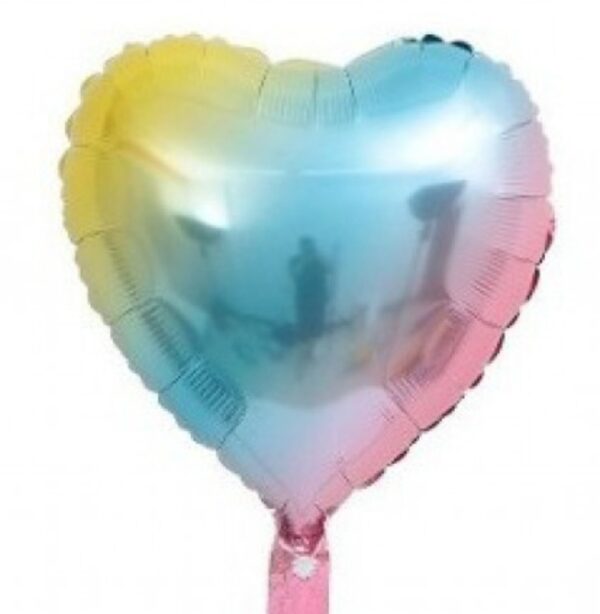 Globo Corazón 23cm Multicolor x10u