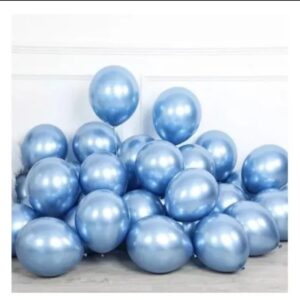 Globo Latex Chrome 10" 25cm x 50u - Celeste