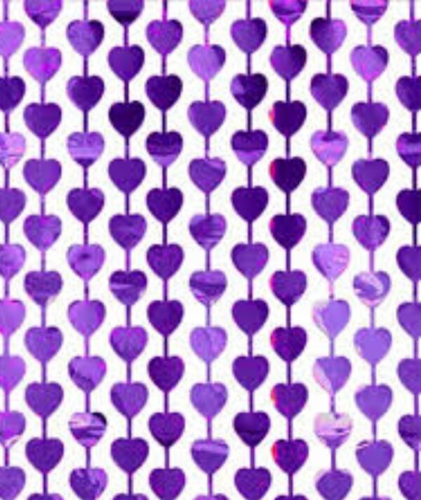 Cortina Corazón Violeta