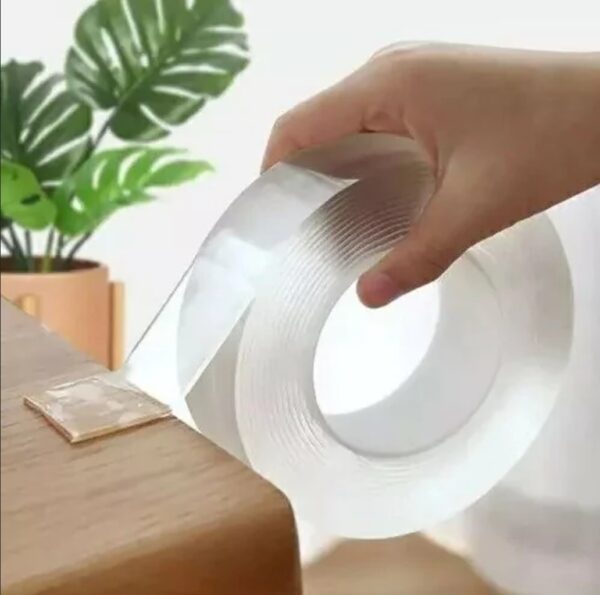 Cinta Doble Faz Siliconada Cristal Premiun 25mm x2m