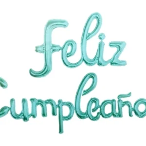 Set Feliz Cumpleaños Cursiva - Turquesa