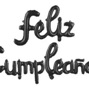 Set Feliz Cumpleaños Cursiva - Negro