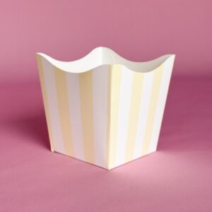 Pack x10 Pochoclera 8x7,5x9 - Amarillo Rayas