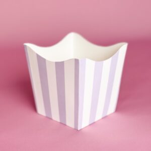 Pack x10 Pochoclera 8x7,5x9 - Lila Rayas