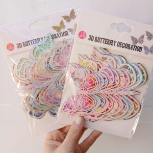 Mariposa de Papel Doble Capa Holografica- Surtidas