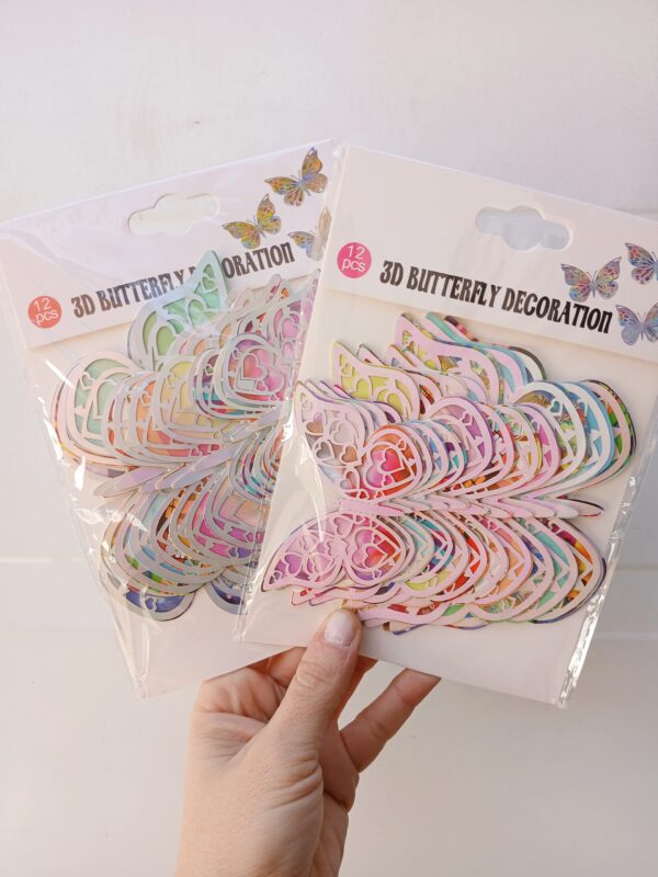 Mariposa de Papel Doble Capa Holografica- Surtidas