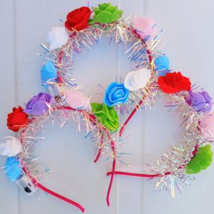Bulto x6 Vincha Flores Luminosa - Surtida