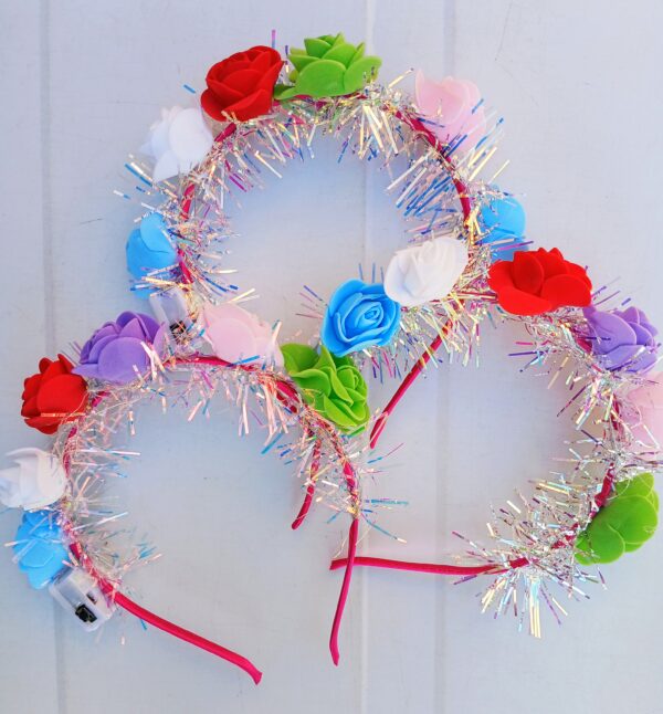 Bulto x6 Vincha Flores Luminosa - Surtida