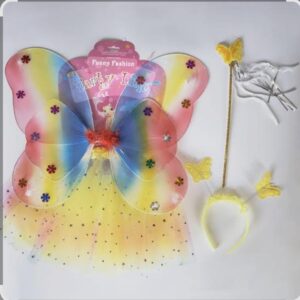 Set Ala Mariposa, Tutu, Vincha + Varita - Multicolor