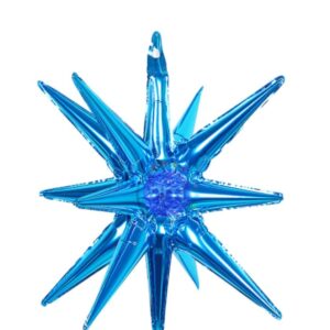 Globo Estrella Metalizado Celeste 15 puntas 22" / 55cm