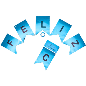 Banderín Espejado - Celeste