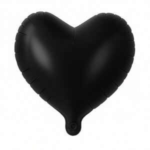 Globo Corazón 23cm Negro x10u