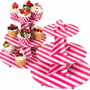 Soporte para Plato 3 Niveles - Rosado