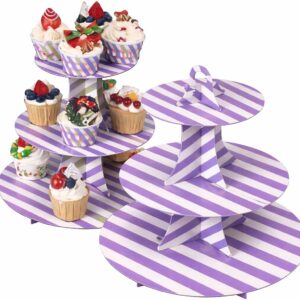 Soporte para Plato 3 Niveles - Morado