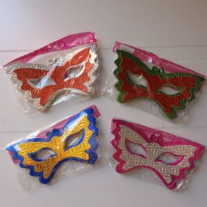 Bulto x4  Pack x10 Antifaz Cartulina Holográfica Mariposa