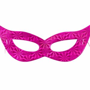 Antifaz Cartón Holográfico x12u por bulto - Fucsia