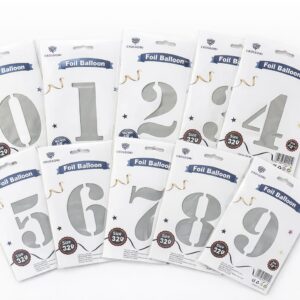 Curva x10 Globo Número Emblistado 80cm del Nº0 al 9- Hueso