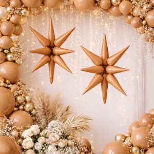 Globo Estrella Metalizado Camel 15 puntas 22" / 55cm