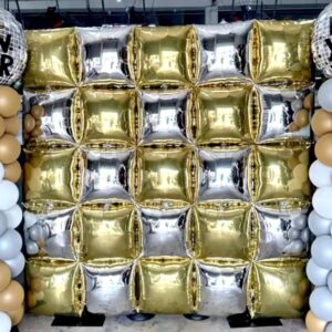 Globo Cuadrado Metalizado 55x55 - Plata