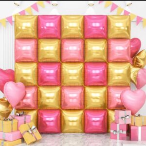 Globo Cuadrado Metalizado 55x55 - Beige