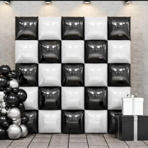 Globo Cuadrado Metalizado 55x55 - Negro