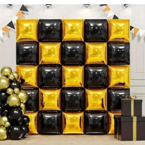 Globo Cuadrado Metalizado 55x55 - Dorado