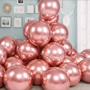 Globo Latex Chrome 18" 45cm x 20u - Rosa Gold