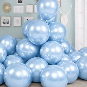 Globo Latex Chrome 18" 45cm x 20u - Celeste