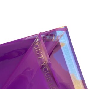 Papel Coreano Morado con Bordes Plateado Frase x20u 56x56cm