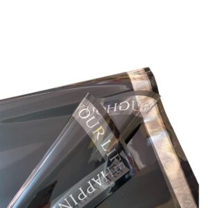 Papel Coreano Negro con Bordes Plateado Frase x20u 56x56cm